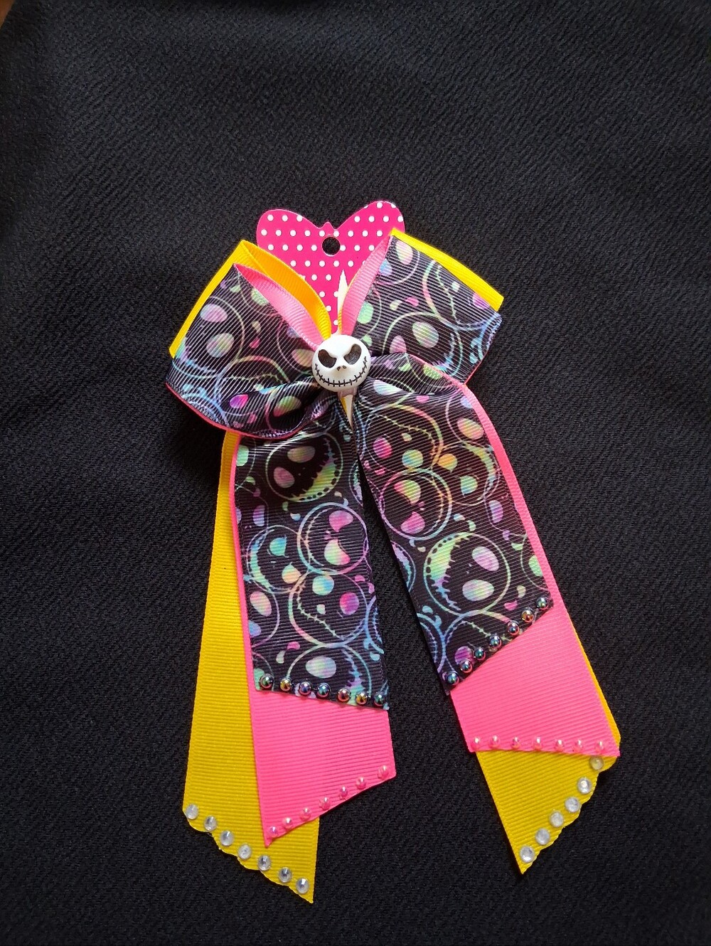 Kids Handmade Jack Skellington Hair Clip